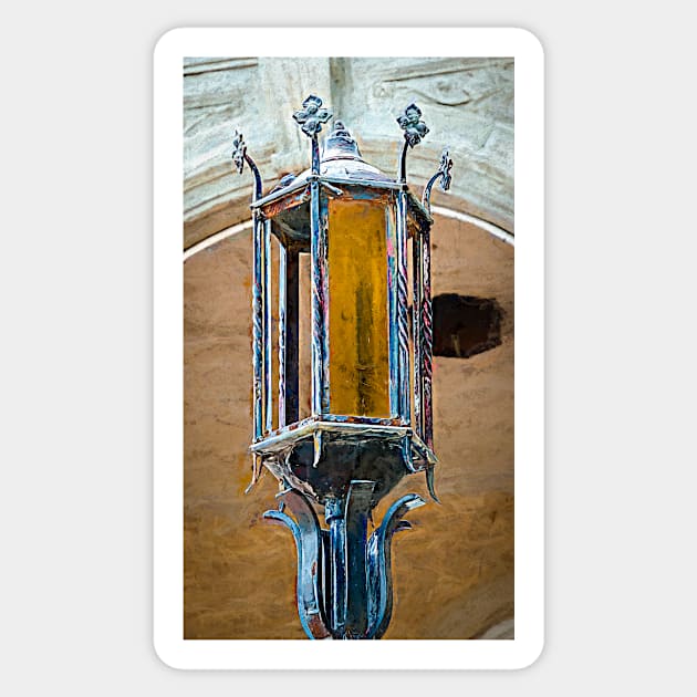 Historic Baker Hotel Lamp Post Sticker by Debra Martz